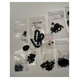 Collection of Assorted Black Onyx and Gemstone Beads and Cabochons