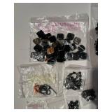 Collection of Black Gemstone and Glass Beads in Various Sizes and Shapes