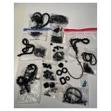 Collection of Assorted Onyx, Black Agate, and Gemstone Beads