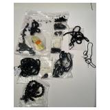 Collection of Black Agate Bead Strands and Loose Beads