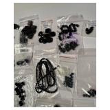 Large Collection of Black Gemstone Beads and Cabochons in Assorted Styles