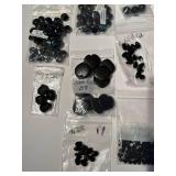 Large Collection of Black Gemstone Beads and Cabochons in Assorted Styles