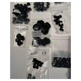 Large Collection of Black Gemstone Beads and Cabochons in Assorted Styles