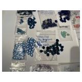 Collection of Assorted Blue Gemstone and Glass Beads for Jewelry Making