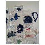 Collection of Assorted Blue Gemstone and Glass Beads for Jewelry Making