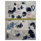 Collection of Assorted Blue Gemstone and Glass Beads for Jewelry Making