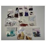 Collection of Assorted Gemstone Beads in Mixed Sizes and Colors