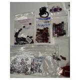 Collection of Assorted Gemstone Beads in Mixed Sizes and Colors
