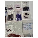 Collection of Assorted Gemstone Beads in Mixed Sizes and Colors