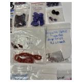 Collection of Assorted Gemstone Beads in Mixed Sizes and Colors