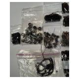 Collection of Smoky Quartz Beads and Gemstone Strands Assorted Sizes