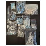 Collection of Assorted Blue and Iridescent Beads for Jewelry Making
