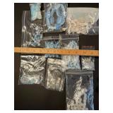 Collection of Assorted Blue and Iridescent Beads for Jewelry Making