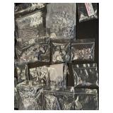 Assorted Clear Glass and Crystal Bead Lot with Necklace Findings