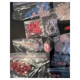Large Collection of Assorted Pink Gemstone Beads and Jewelry Findings
