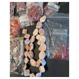 Assorted Gemstone and Glass Beads Crafting Lot