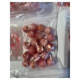 Collection of Assorted Pink and Red Gemstone Beads in Mixed Shapes and Sizes