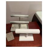 Lot of 3 Jewelry Organizer Stands and Display Cabinet