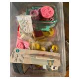 Large Crafting Supplies Lot with Silicone Molds, Rubber Stamps, Tools, and Punches