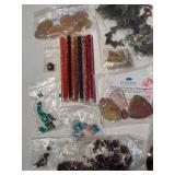 Large Assortment of Gemstone and Glass Beads for Jewelry Making