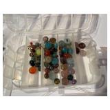 Large Assortment of Gemstone and Glass Beads for Jewelry Making