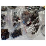 Assorted Collection of Semi-Precious Stone Beads and Bracelets in Various Shapes