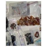 Assorted Collection of Semi-Precious Stone Beads and Jewelry-Making Supplies