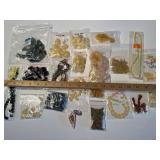 Collection of Semi-Precious Stone Beads Assorted Shapes and Colors