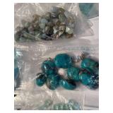 Large Assorted Lot of Turquoise and Gemstone Beads for Jewelry Making