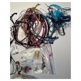Large Group of Assorted Costume Jewelry and Craft Supplies