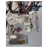 Large Group of Assorted Costume Jewelry and Craft Supplies