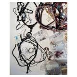 Large Group of Assorted Costume Jewelry and Craft Supplies