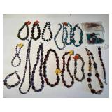 Collection of Beaded Semi-Precious Stone Necklaces and Bracelets
