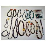 Collection of Beaded Semi-Precious Stone Necklaces and Bracelets