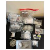 Collection of Jewelry Making Supplies and Finished Silver Jewelry