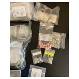 Collection of Jewelry Making Supplies and Finished Silver Jewelry