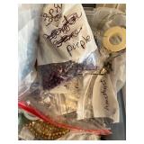 Large Lot of Jewelry Making Supplies and Beads in Storage Bins