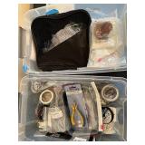 Large Beading and Jewelry Making Supply Lot with Tools, Wires, and Assorted Beads