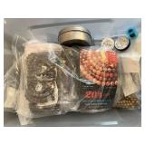 Bulk Lot of Assorted Gemstone Beads and Jewelry Making Supplies
