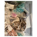 Large Jewelry Making Supply Lot with Beads, Wire, and Organizer