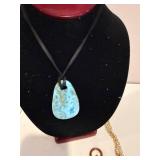Artisan Jewelry Lot with Turquoise Pendant and Keum Boo Necklace
