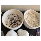 Marble Rocks and Amethyst Crystal Set with Decorative Stones