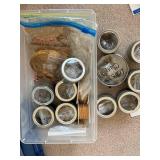 Collection of Gold-Filled Wire and Jewelry Findings in Storage Tins