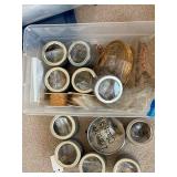 Collection of Gold-Filled Wire and Jewelry Findings in Storage Tins