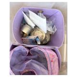 Assorted Jewelry Making Supplies in Storage Organizers