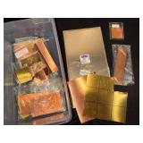 Mixed Lot of Copper and Brass Sheet Metal Assortment