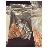 Assorted Bronze and Copper Jewelry Findings and Beads in Organizer Case