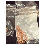 Assorted Bronze and Copper Jewelry Findings and Beads in Organizer Case