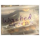 Large Assortment of Themed Gold Tone Metal Charms in Bags