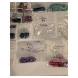 Large Collection of Semi-Precious Gemstone Beads and Loose Stones